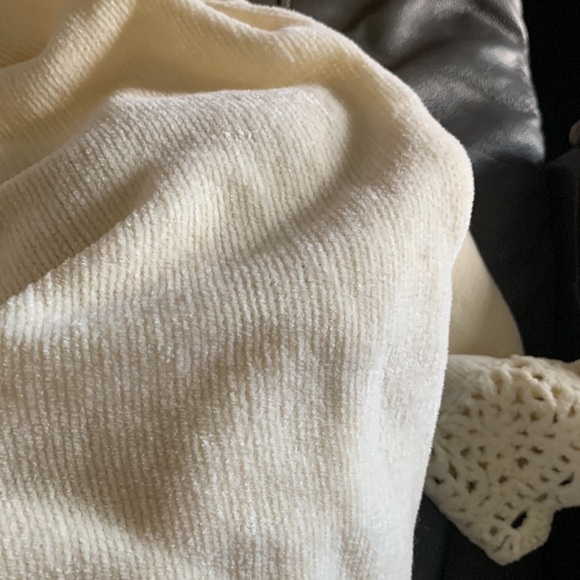 Vintage White Stag Cream Sweater- Size large‎ 12/14 pom pom Y2k cozy boho - Picture 11 of 11